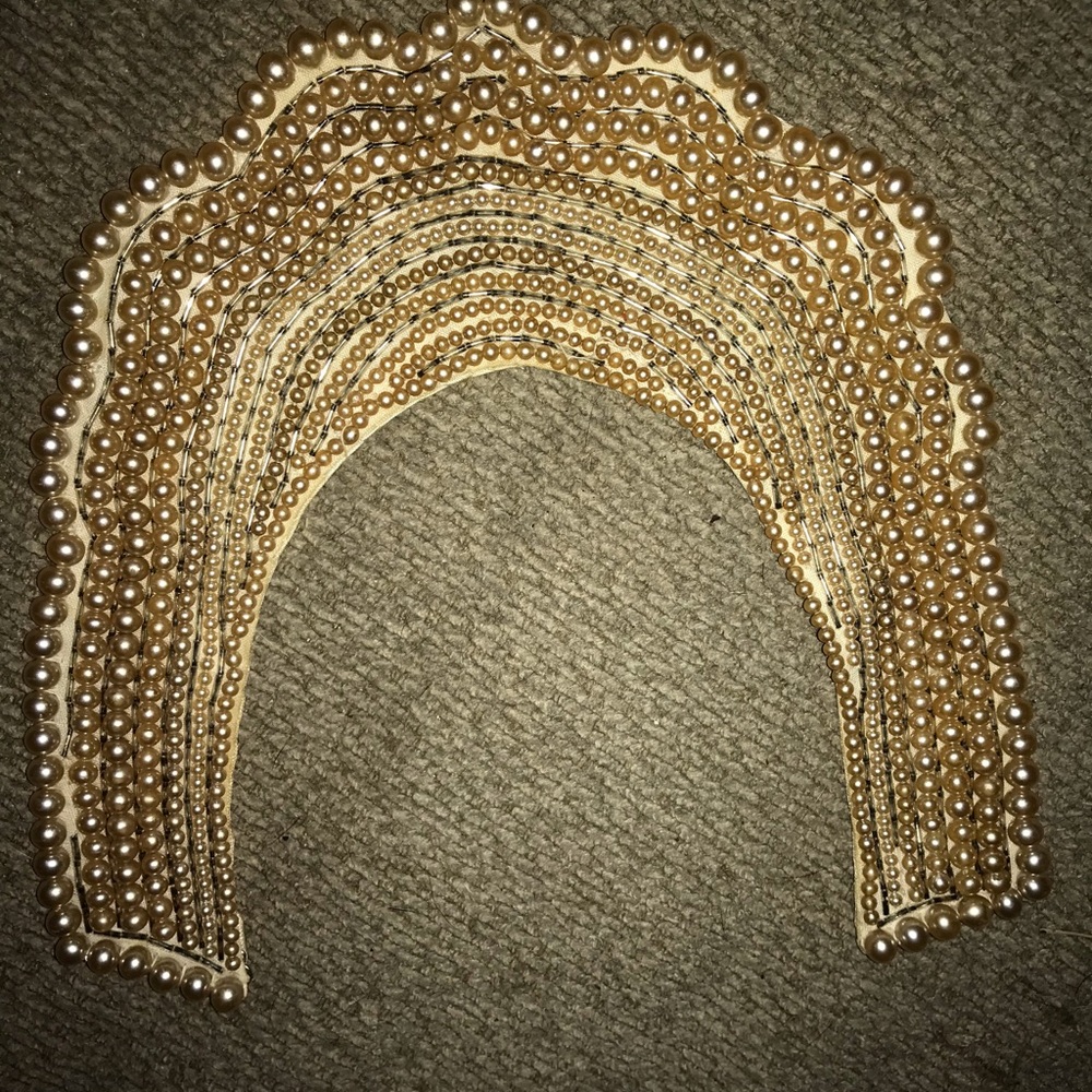 Vintage pearl sweater cuffs